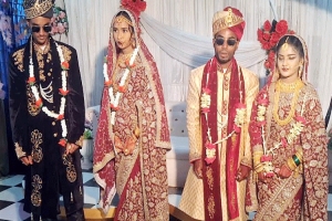মৌলভীবাজারে এক মঞ্চে দুই পিতৃহীন কনের রাজকীয় বিয়ে!
