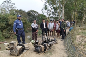 চুনারুঘাটে অবৈধ বালু উত্তোলনের বিরুদ্ধে দিনভর অভিযান, জরিমানা২ লাখ টাকা