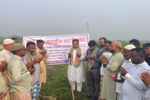 শান্তিগঞ্জে খাল খনন প্রকল্পের উদ্বোধন