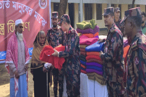 দোয়ারাবাজারে বিজিবির কম্বল বিতরণ ও সীমান্ত সচেতনতা সভা