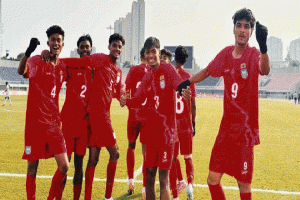 শ্রীলঙ্কাকে ৫–০ গোলে উড়িয়ে টানা তৃতীয় জয় বাংলাদেশের