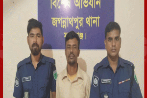 জগন্নাথপুরে শ্রমিক লীগ নেতা গ্রেফতার