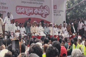 ৪ ইস্যুতে মুক্তাঙ্গনে ১১ দলীয় জোটের অবস্থান কর্মসূচি শুরু