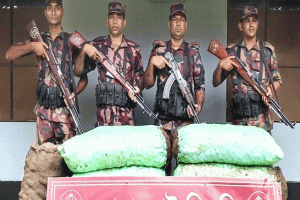 সিলেট সীমান্তে ৬৬ লাখ টাকার চোরাচালানি পণ্য আটক