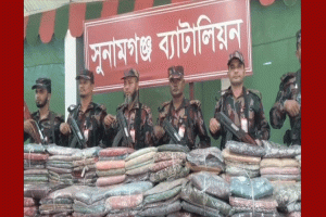 সুনামগঞ্জে টাস্কফোর্সের অভিযানে কোটি টাকার ভারতীয় পণ্য জব্দ