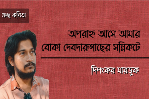 দিপংকর মারডুক এর কবিতা ‘অপরাহ্ন আসে আমার বোকা দেবদারুগাছের সন্নিকটে’