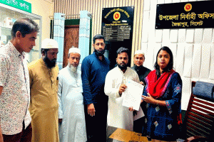 জৈন্তাপুরে মাদক নির্মূলে ৫ দফা দাবিতে ইউএনওকে স্মারকলিপি