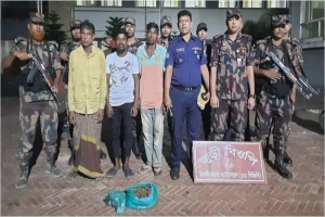 জুড়ীতে গাঁজাসহ তিনজন আটক