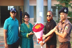 তামাবিল হাইওয়ে থানা পরিদর্শনে ডিআইজি ইমতিয়াজ আহমেদ