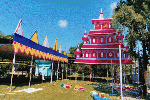 জগন্নাথপুরে ৩৯ মণ্ডপে শারদীয় দুর্গোৎসবের প্রস্তুতি