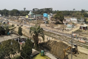 চার লেনে বদলে যাচ্ছে শান্তিগঞ্জ: যানজট ও দুর্ঘটনা মুক্তির আশায় এলাকাবাসী