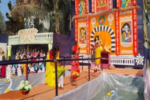 শ্রীমঙ্গলে দেবী সরস্বতীর ষোড়শ রূপের ব্যতিক্রমী পূজা