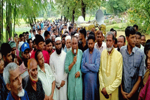 জৈন্তাপুরে ভূমি জরিপের খবরে পাঁচ মৌজার মানুষের বিক্ষোভ