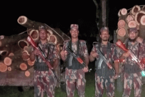 বিয়ানীবাজারে দুই পিকআপ ভর্তি কাঠ জব্দ করলো বিজিবি