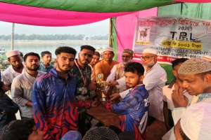 সুনামগঞ্জে মাদকবিরোধী ক্রিকেট টুর্নামেন্টে জলিলপুর চ্যাম্পিয়ন