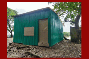 শাল্লায় সরকারি জমিতে অবৈধ স্থাপনা গড়ে খাদ্যবান্ধব চাল বিতরণ