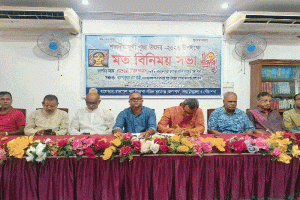 সুনামগঞ্জে দুর্গাপূজায় নিরাপত্তা নিশ্চিতে মতবিনিময়