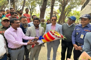 তাহিরপুর নবনির্বাচিত এমপি কামরুজ্জামান কামরুলকে সংবর্ধনা