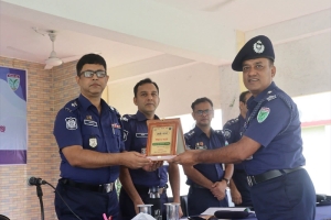সুনামগঞ্জে আবারও শ্রেষ্ঠ ওসির মুকুট পেলেন সদর থানার রতন শেখ
