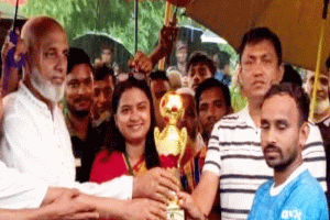 জৈন্তাপুরে মিনি সুইজারল্যান্ড মাঠে প্রীতি ফুটবল ম্যাচ
