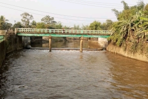 দোয়ারাবাজারে চিলাই নদীর রাবার ড্যামে লিকেজ