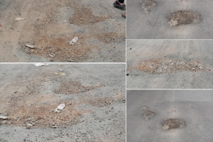 গোয়াইনঘাটে কোটি টাকার সড়ক হরিলুট: শেষ না হতেই উঠছে কার্পেটিং!