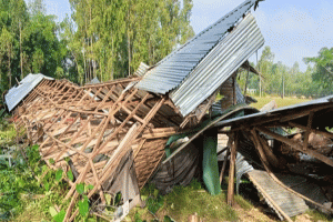 হবিগঞ্জে জমি দখলকে কেন্দ্র করে হামলায় ঘরবাড়ি ভাংচুর