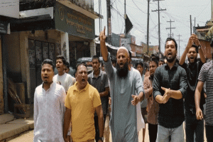 ব্যবসায়ী সোহাগ হত্যার প্রতিবাদে জামালগঞ্জে বিক্ষোভ মিছিল